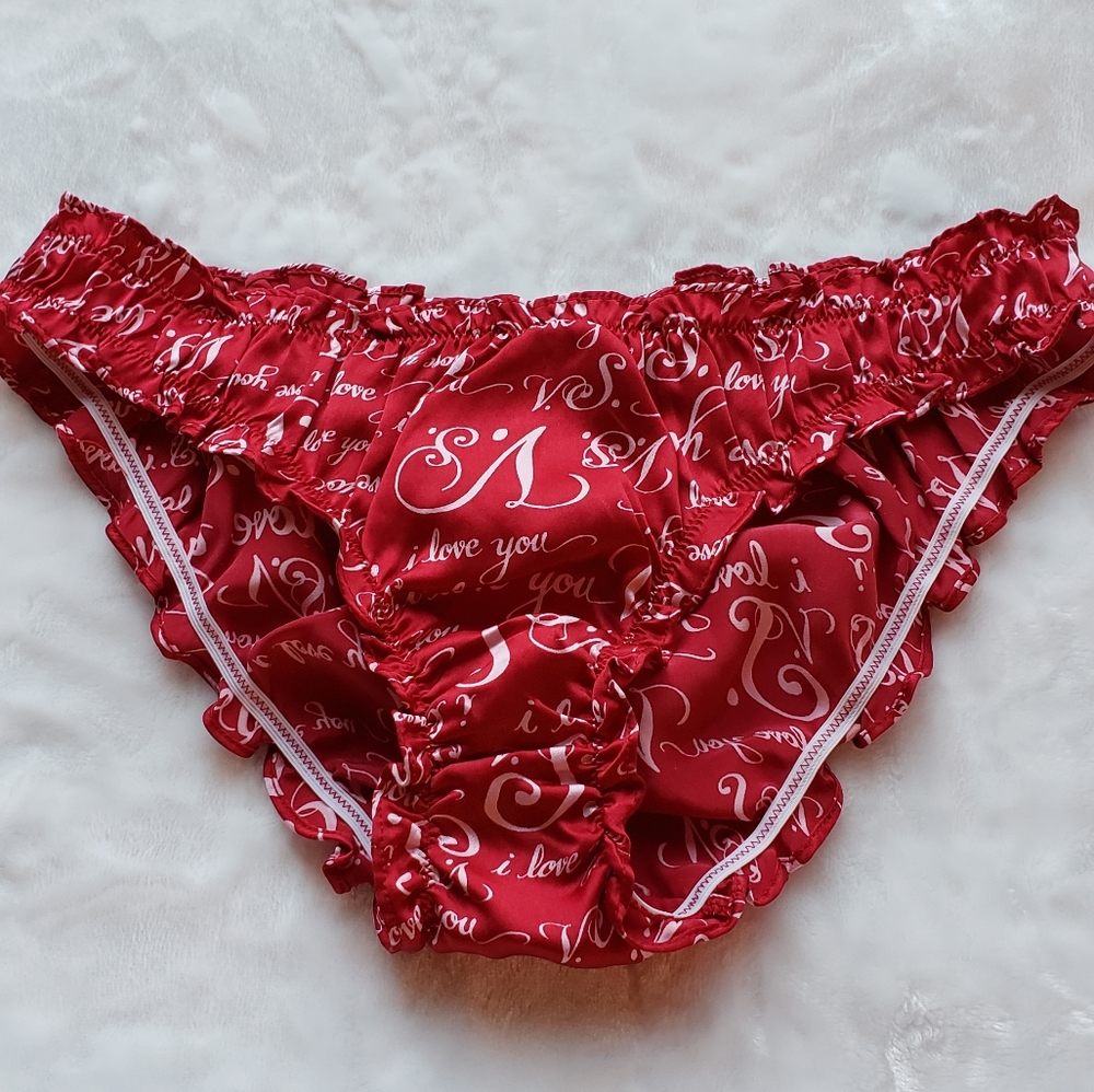 Victorias secret 100% silk panties. Red love